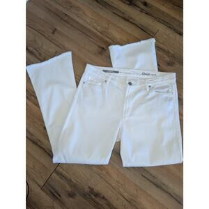 Gap Women Jeans, GAP 1969 White Original Summer Flare Jeans, Sz 10/34R